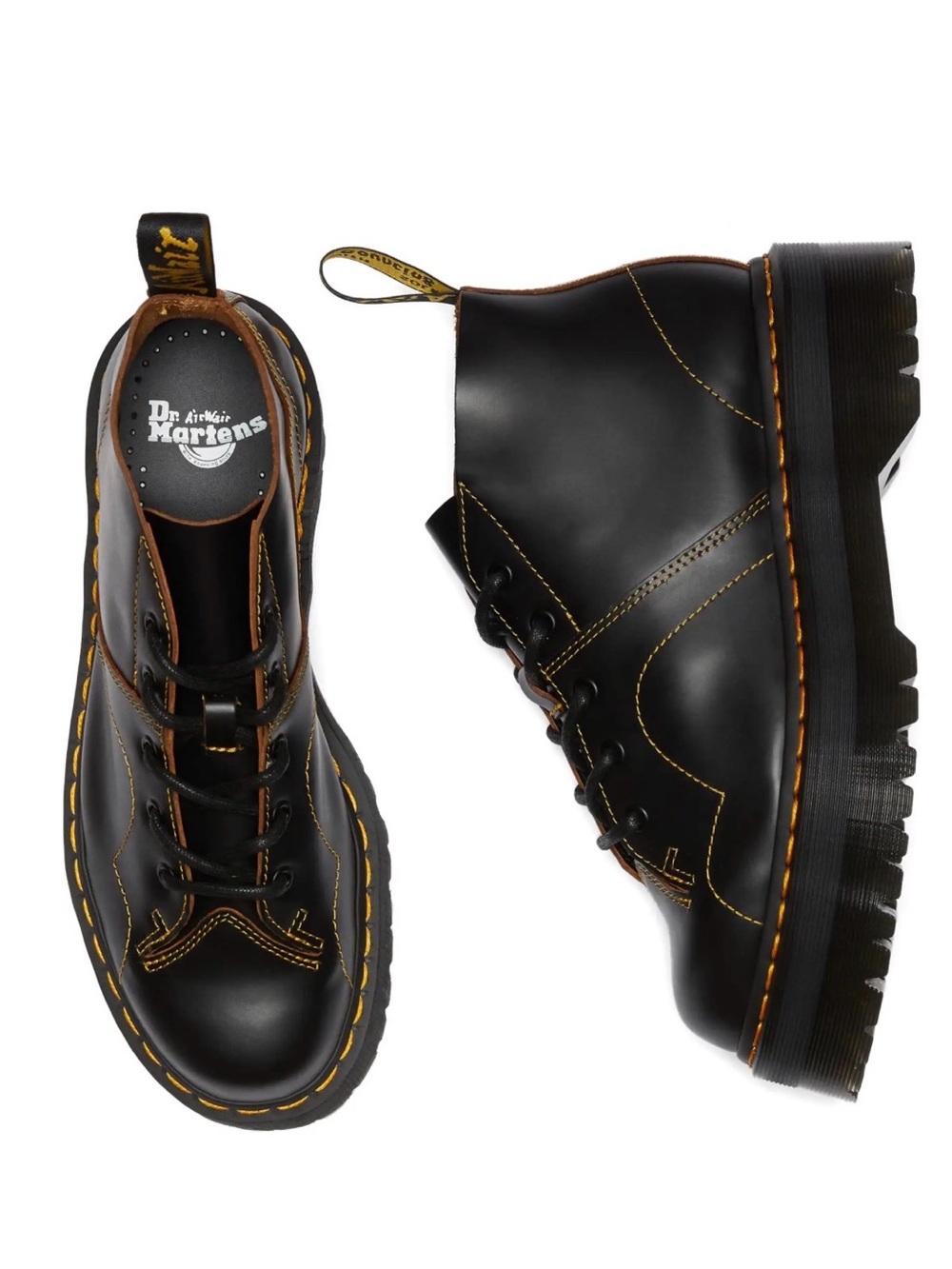 Quad Church Dr. Martens Black Leather 🥾 Boots Sold out Unique model